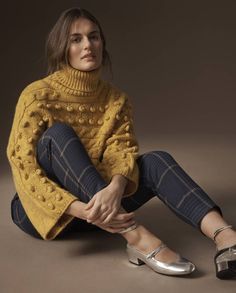 Marks & Spencer Autumn Winter 2018 Collection Review | British Vogue Yellow Sweater, Fashion 2018, Fall Fashion Trends, Boho Outfits, Autumn Winter Fashion, Bohemian Style, Sweater Outfits, Winter Outfits