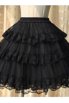 SKU: LIN01851 Fabric: Lace,Cotton Lining Style types: Gothic Lolita Season: Spring, Summer, Autumn, Winter Include: Skirt*1 (Any of the accessory is not included.) Size（IN） Waist Dress Length Average Size 23.62-33.46 17.72 Size（CM） Waist Dress Length Average Size 60-85 45 Goth Skirt, Gothic Skirt, Style Types, White Lace Skirt, Spring Summer Autumn Winter, Tier Skirt, Gothic Lolita, Tiered Skirt, Waist Dress