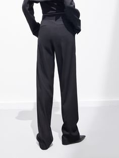 MO&Co. Women's Elasticated Waist Straight Trousers Features : - Double side pocket design- Elasticated waistband with letter- Mock pockets at back- Front and rear pressed creases details Code: MBC1PAT023&MBD1PATT18The back length of size M is 106cmMATERIALS & CARE Material: 64% Polyester 34.6% Viscose 1.4% SpandexGentle machine wash below 30°CDo not bleach, hang to dryDo not tumble dry, low temperature pad ironDo not soak, do not expose to the sunWash with neutral detergentMesh bag, wash with li Wool Beanie, Straight Trousers, Black Trousers, Side Pocket, Pocket Design, Black And Grey, Wide Leg, Trousers, Black