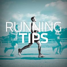 a man running with the words running tips in front of him