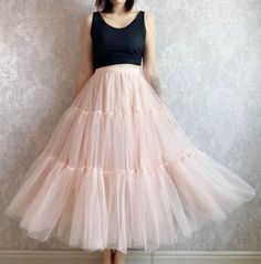 Pink Long Skirt Petticoat For Summer, Summer Long Pink Petticoat, Pink Party Petticoat, Pink Full Skirt Petticoat For Summer, Summer Full Skirt Pink Petticoat, Spring Party Full Skirt Petticoat, Summer Full Skirt Petticoat In Pink, Custom Tulle Skirt, Adult Tulle Skirt