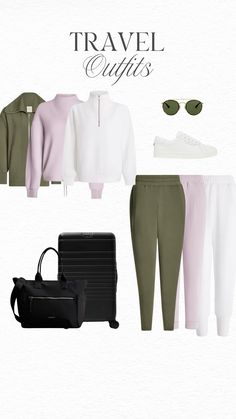 Sharing some of my favorite travel outfits from Varley!  So comfortable and cute! Fall Travel Outfit, Travel Outfit Plane