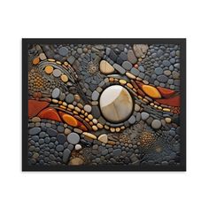 a painting made out of rocks and pebbles