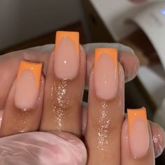 Short Acrylic Nail Ideas Classy, Short Sculpted Nails, Pink White Nails French, Small French Tip Nails Color, Nails Acrylic Peach Color, Short Square Acrylic, Nail Ideas Acrylic Short Square, Short Nail Set Designs, Orange Shorties Acrylic Nails