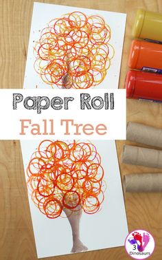 paper roll fall tree craft for kids