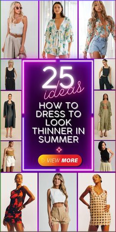 Searching for tips on how to dress to look thinner in summer? For curvy women, focus on creating a balanced silhouette by highlighting your assets and minimizing areas you want to deemphasize. Choose fitted tops that accentuate your waist and pair them with high-waisted bottoms to create a flattering hourglass shape. Opt for dresses with strategic ruching or wrap details to define your waist and create a streamlined look. European Chic, Business Casual Looks, Create A Capsule Wardrobe, Oversized Blazers, Summer Outfits Curvy, Fitted Tops, Capsule Wardrobe Essentials, Church Dress, Summer Capsule Wardrobe