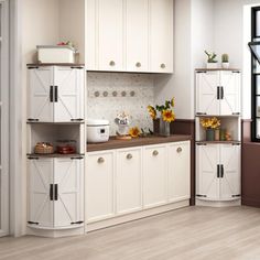 the kitchen is clean and ready for us to use in its new owner's home