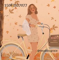 a painting of a woman on a bicycle