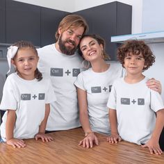 Ctrl C Ctrl V Family Shirts is perfect gift. Family gift to match together, parents and kids. IMPORTANT: PLEASE CHECK THE SIZE CHART BEFORE ORDERING! Write KIDs' sizes in comment : 2 y. / 4 y. / 6 y. / 8 y. / 10 y. / 12 y. High quality family t shirts made of tight cotton and printed by VivaMake. Print on our family shirts are durable and secure. We use water based inks which provides the best possible results and are eco-friendly. Our branded matching family shirts are based on quality and comf Matching Family Shirt, Family Matching Shirts, Family Shirts Matching, Magic Box, Family Shirt, Family Set, Matching Gifts, Matching Shirts, Family Matching