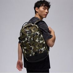 #ad Premium Jordan Cordura Backpack Green Camo Black MA0899-650, Fashion Bags