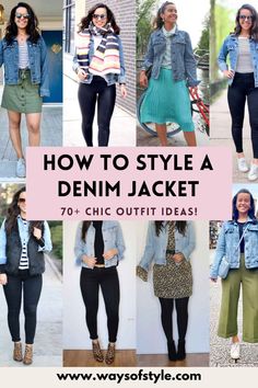 Discover versatile ways to style a jean jacket with any outfit! From casual weekend looks to chic evening layers, a denim jacket adds a classic touch. Explore outfit ideas that make this wardrobe staple work in every season, pairing it with dresses, skirts, trousers, and more. Whether you're aiming for cozy layers or light spring styles, these tips help you make the most of your jean jacket collection! Curious to see more? Read more on the blog! Style A Jean Jacket, Denim Jacket With Jeans, Style A Denim Jacket, Explore Outfit, 70 Outfits, Jacket Collection, Denim Jacket Outfit, Timeless Outfits, Spring Styles