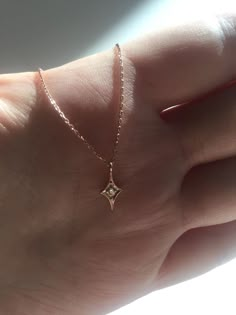 Minimalist Diamond North Star Necklace, Starburst Necklace, Tiny Star Necklace, Gold Star Necklace, Diamond Star Necklace, Dainty Necklace Material: 14k,8k Rose Gold- Yellow Gold- White Gold Stone(s): 100% Natural Diamond  Carat: 0,02 ct Color: F - G Cut & Clarity: VS-SI Metal: 8K Gold , 14K Gold Polish: Shinny Our designs are flexible and can be made in white, yellow or rose gold at your preference in shiny or matte finish! CUSTOM ORDERS:  We welcome all kinds of Custom orders, Please do not he Vintage Gold Jewelry Antiques, Star Gold Necklace, Necklace Designs Gold, Star Diamond Necklace, Gold Necklace Unique, Subtle Jewelry, Tiny Star Necklace, Etsy Necklace, Necklace Gold Pendant