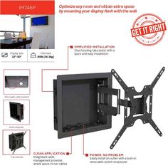 an image of a tv wall mount with instructions