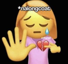 an emo girl holding her hand up to her face with the word nalonggoat on it