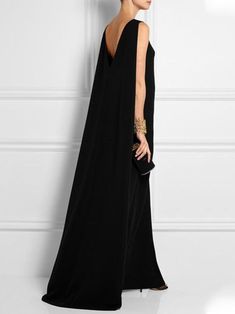 Summer Fashion Dresses Casual, Dress Drape, Evening Dress Floor Length, Summer Fashion Dresses, Fashion Dresses Casual, Long Black Dress, Types Of Dresses, Long Black, Women's Summer Fashion