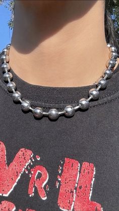 Stainless steel Will not tarnish or rust Select length at checkout Silver Chunky Jewellery, 333 Jewelry, Chunky Necklace Outfit, Chunky Jewelry Necklace, Disruptive Design, 90s Necklace, Chunky Silver Necklace, Necklace Length Chart, 90s Jewelry