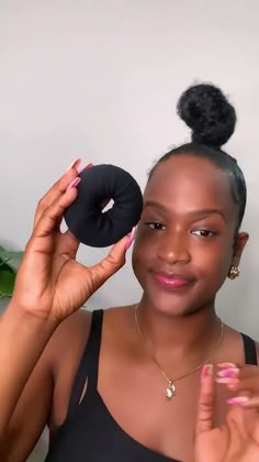 Nice Hairstyles For Natural Hair, 4c Bun Hairstyles For Black Women, Diy Hair Buns For Black Women, Buns For Black Women, Bun With Curls Hanging Down Natural Hair, Black Hair Bun Styles African Americans, Quick Easy Natural Hairstyles, High Bun Tutorial Black Women, Up Do Hairstyles For Black Women