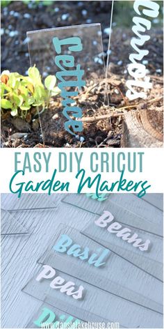 ad Looking for garden markers ideasNeed beginner Cricut project ideasCheck out the easy tutorial for these DIY Cricut Garden MarkersThese easy DIY waterproof garden markers make an amazing DIY gift for gardeners in your lifeChoose your favorite color to create custom plant labels for all of your vegetable and flower gardenscricutmade Cricut Garden Ideas, Cricut Garden Signs, Garden Labels Cricut, Herb Signs For Garden, Diy Garden Labels Plant Markers, Cricut Plant Markers, Plant Labels For Garden, Plant Tags Diy Garden Markers, Diy Garden Markers Plant Labels