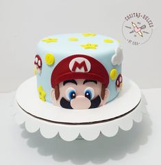 there is a cake that looks like mario