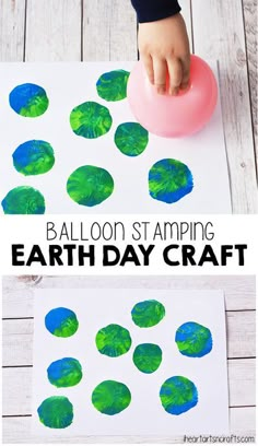 the balloon stamping earth day craft for kids