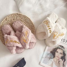 Custom Fluffy Slippers,Custom Bride Slippers,Fluffy Bridesmaid Slippers,Bride Slipper Personalized,Christmas Party Slippers,Fluffy Slippers SIZES XS: US 6-7 / EU 36-37 / UK 4-5 length: 24 cm S: US 7-8 / EU 38-39 / UK 5-6 length: 25 cm M: US 8-9 /EU 40-41 / UK 6-7 length: 26 cm L：US 9-10 / EU 42-43 / UK 7-8 length: 27 cm Bridal Shower Gift ▪ Wedding Gift ▪ Bridal Party Gift ▪ Valentine's Day Gift ▪ Mother's Day Gift ▪ Engagement Gift ▪ Bridesmaid Gift Favor ▪ Christmas Gifts ▪ Birthday Gift ▪ Ann Cross Slippers, Bridesmaid Slippers, Slippers Fluffy, Bride Slippers, Gift Bachelorette Party, Fluffy Slippers, Wedding Shower Gifts, Bridal Party Gifts, Bride To Be