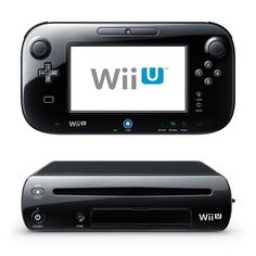 an image of a nintendo wii game system with the logo on it's screen