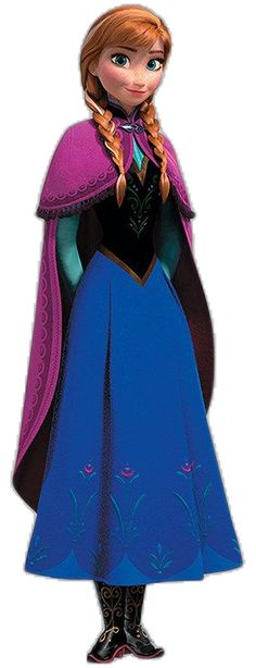 the frozen princess is dressed in blue and pink