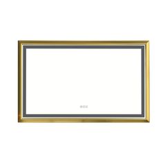 a white and gold frame on a white wall with an empty space in the middle