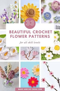 beautiful crochet flower patterns for all skill levels