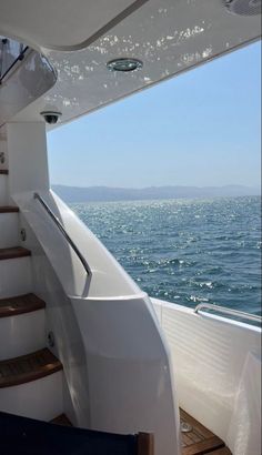 stairs leading to the upper deck of a boat