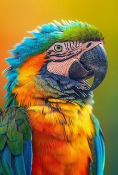 Ara Parrot, Parrot Drawing, Animal Photography Wildlife, Small Bird Tattoo, Parrots Art, Macaw Parrot, Colorful Parrots, Colorful Bird, Colorful Animals