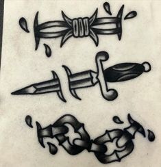 some type of tattoo design that is on the back of a sheet of white paper