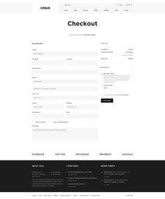 the checkout page is shown in black and white, as well as an image of a