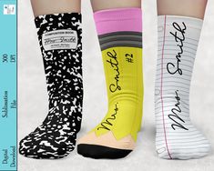 Sublimation Socks Template, Sublimation Socks, Diy Sublimation, Socks Design, Download Image, Composition Book, Kids Style, Christmas Socks, Designer Socks