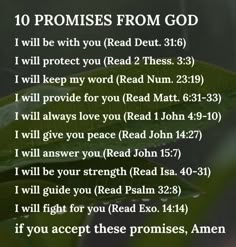 a green leaf with the words 10 promises from god