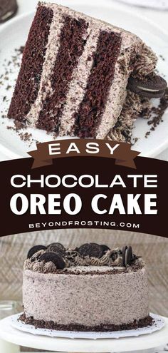 Chocolate Oreo Cake, chocolate desserts, baking recipes, birthday cake ideas Oreo Cake With Chocolate Ganache, Easy Chocolate Birthday Cake Ideas, Chocolate Birthday Dessert Ideas, Homemade Desserts For Birthday, Easy Chocolate Oreo Cake, Diy Oreo Birthday Cake, Chocolate And Oreo Cake, Oreo Filling For Cake, Easy Homemade Birthday Cake Ideas