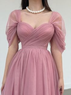 Elegant Off the Shoulder A-line Evening Dresses Tulle Sweetheart Tea-Length Party Dress With Cute Dresses For Party Long, Corset Dress Design, Pink Dress For Birthday, Corset Dress Tulle, Prom Dress Outfits, Pink Engagement Dress, Cute Birthday Outfit Ideas, Tulle Dress Casual, Pink Corset Dress