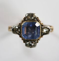 Georgian Wedding, Old A, Antique Jewelry Rings, Sapphire Diamond Ring, Antique Diamond