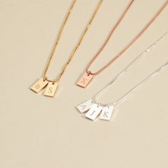 I N I T I A L ∙ T A G ∙ N E C K L A C E The most unique jewelry you can find, the perfect gift for you or your loved one. W H Y ∙ Y O U ' L L ∙ L O V E ∙ I T • It's dainty and can be worn every day• A special piece you'll treasure for life• High-quality materials and attention to detail. • Tarnish proof, Waterproof, and Hypoallergenic • Replacement Guarantee and Fade proof warranty D E T A I L S • Material: Available in The Highest Quality 14K Gold Vermeil, or 925 Silver• Adjustable between 14-1 Initial Tag Necklace, Card Necklace, Custom Initial Necklace, Map Pendant, Bar Necklace Personalized, Family Necklace, Engraved Design, Family Jewellery, Necklace Chain Lengths