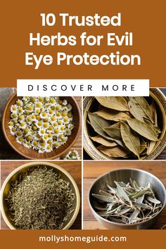 the top ten herbs for evil eye protection, including chamomile and sage