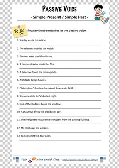 the passive voice worksheet