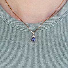 Exquisitely crafted Minimalist Teardrop Tanzanite Necklace, a stunning representation of elegance and sophistication. Meticulously designed for the contemporary woman with a penchant for timeless allure, this necklace seamlessly marries the understated charm of minimalism with the captivating allure of Tanzanite, all delicately embraced by the lustrous 14K Rose Gold Vermeil.►The pendant features a gracefully sculpted teardrop-shaped lab-created Tanzanite gemstone, renowned for its enchanting vio Tanzanite Teardrop Gemstone Jewelry, Tanzanite Gemstone Pendant Necklaces, Elegant Tanzanite Oval Pendant Necklace, Tanzanite Pendant Necklace With Brilliant Cut, Classic Tanzanite Pendant Jewelry, Tanzanite Pendant, Tanzanite Necklace, Subtle Luxury, Tanzanite Gemstone