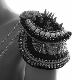 . Galactic Disco, Shoulder Epaulettes, Post Apocalyptic Fashion, Shoulder Jewelry, Studs And Spikes, Burning Man Costume, Burning Man Outfits, Burning Man Festival