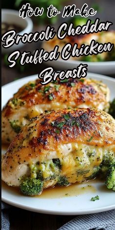 Healthy Non Chicken Dinner Recipes, Stuffed Chicken With Broccoli And Cheese, Stuffed Chicken With Broccoli, Recipe Using Broccoli, Stuffed Broccoli And Cheese Chicken, Stuffed Chicken Dinner Ideas, Chicken Breast Vegetable Recipes, Brocolli Stuffed Chicken, Stuffed Chicken Breast Broccoli And Cream Cheese