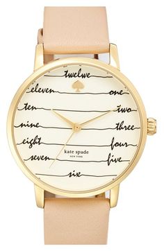 @mckann Kate Spade 'time on wire' leather strap watch, 34mm available at #Nordstrom Kate Spade Watch, Leather Strap Watch, Women's Watch, Wholesale Jewelry, Bling Bling, Kate Spade New York, Gold Watch, Ring Verlobung, Fashion Watches