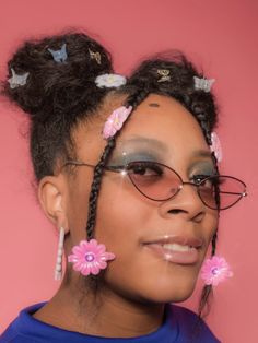 Pair these glasses with any outfit to add a feminine touch. Pink Glasses Aesthetic, Glasses Outfit, Pink Cat Eye, Summer Pics, Clothing Outfit Ideas, Cat Eye Glasses, Eye Wear Glasses, The Grove, Pink Cat