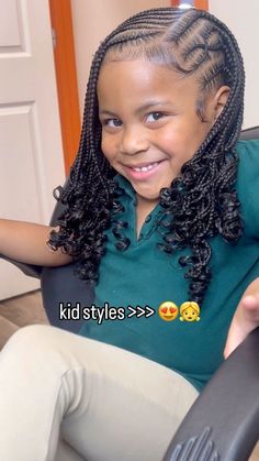 Kid Braid Styles Black Children Hair, Braids Toddler Girl Black, Hairstyles For Seven Year Olds, Kids Braid Hairstyles Black, Kiddie Hairstyles For Kids Braids, Little Mixed Girl Braid Styles, Short Braiding Hairstyles, Cute Hairstyles For Little Black Kids, Back To School Hairstyles Black Kids Natural Hair No Braids