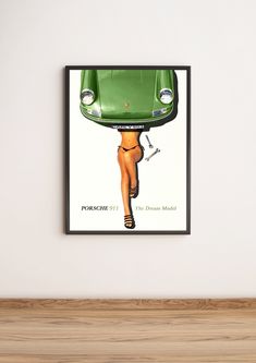 Porsche 911 Poster: The Dream Model This piece captures a timeless beauty appreciated by all car lovers. This vintage Porsche 911 incorporates a fine elegance alongside the bold beauty and power of the female figure. Two models, both symbolising style, grace and power come together to create the statement piece for both automotive enthusiasts and art collectors alike. Digital Download By purchasing as a digital download you may print the poster at any size using our digital file, giving you the Trendy Bedroom Art, Set Of 3 Prints Wall Art, Wall Art Posters Printables, Unique Wall Prints, Poster On Wall Ideas, Wall Art Digital, Neutral Wall Prints, Porsche Posters Vintage, Cool Prints For Wall