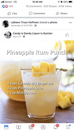 an image of pineapple rum punch recipe