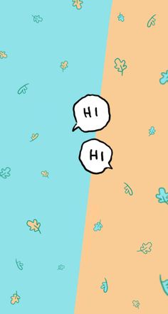 two speech bubbles with the words h and h on them, sitting next to each other